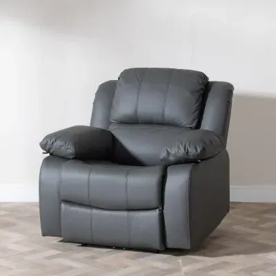 London Recliner Armchair - Grey, Leather