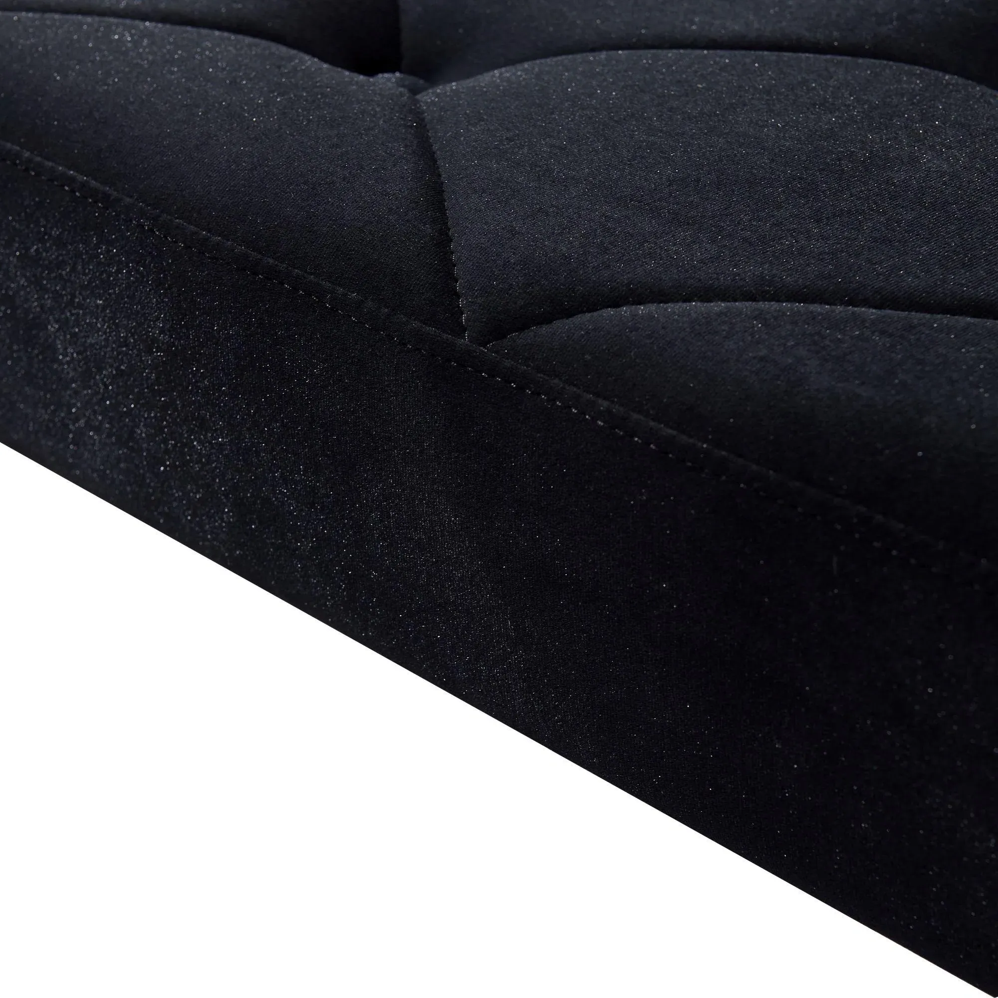 Louis 170cm Dining Bench - Black, Velvet