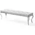 Louis 170cm Dining Bench - Grey, Velvet