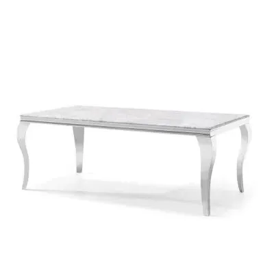 Louis 6-Seater Dining Table - Grey, Marble image