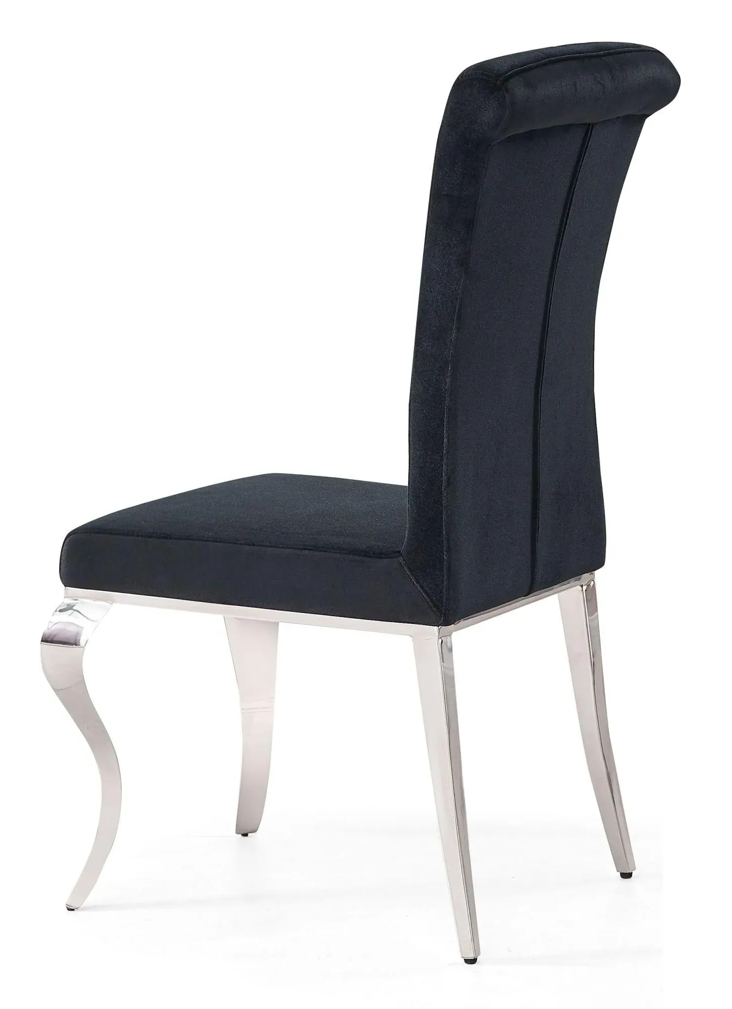 Louis Dining Chair - Black, Velvet