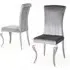 Louis Dining Chair - Grey, Velvet
