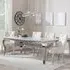 Louis Dining Set with Lion Knocker Chairs - Champagne, Velvet