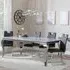 Louis Grey Marble Dining Set with Bianco Chairs - Black