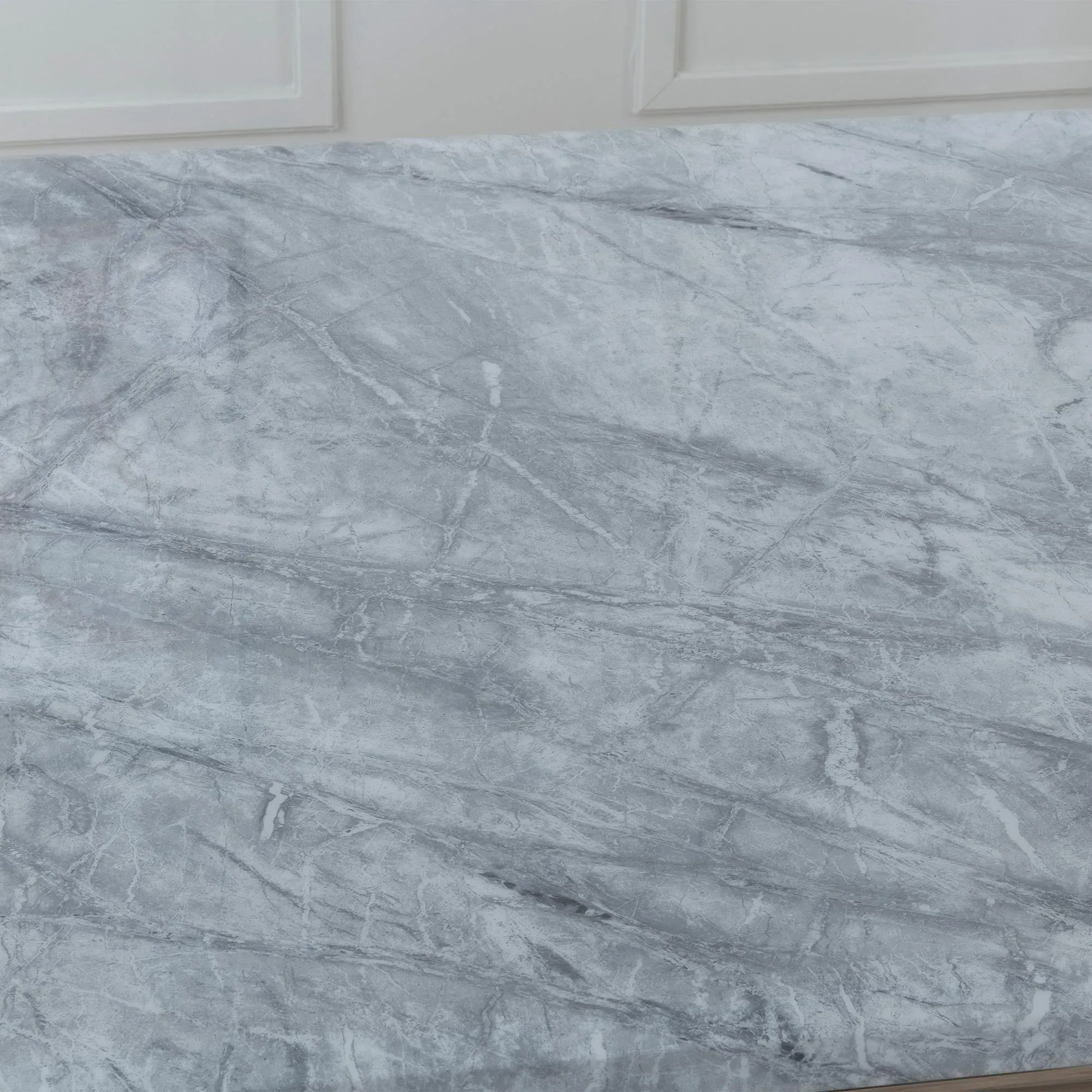 Louis Grey Marble Dining Set with Roma Chairs - Beige