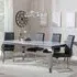 Louis Grey Marble Dining Set with Roma Chairs - Black
