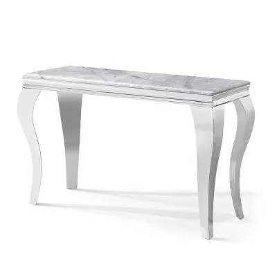 Louis Rectangular Console Table - Grey, Marble image