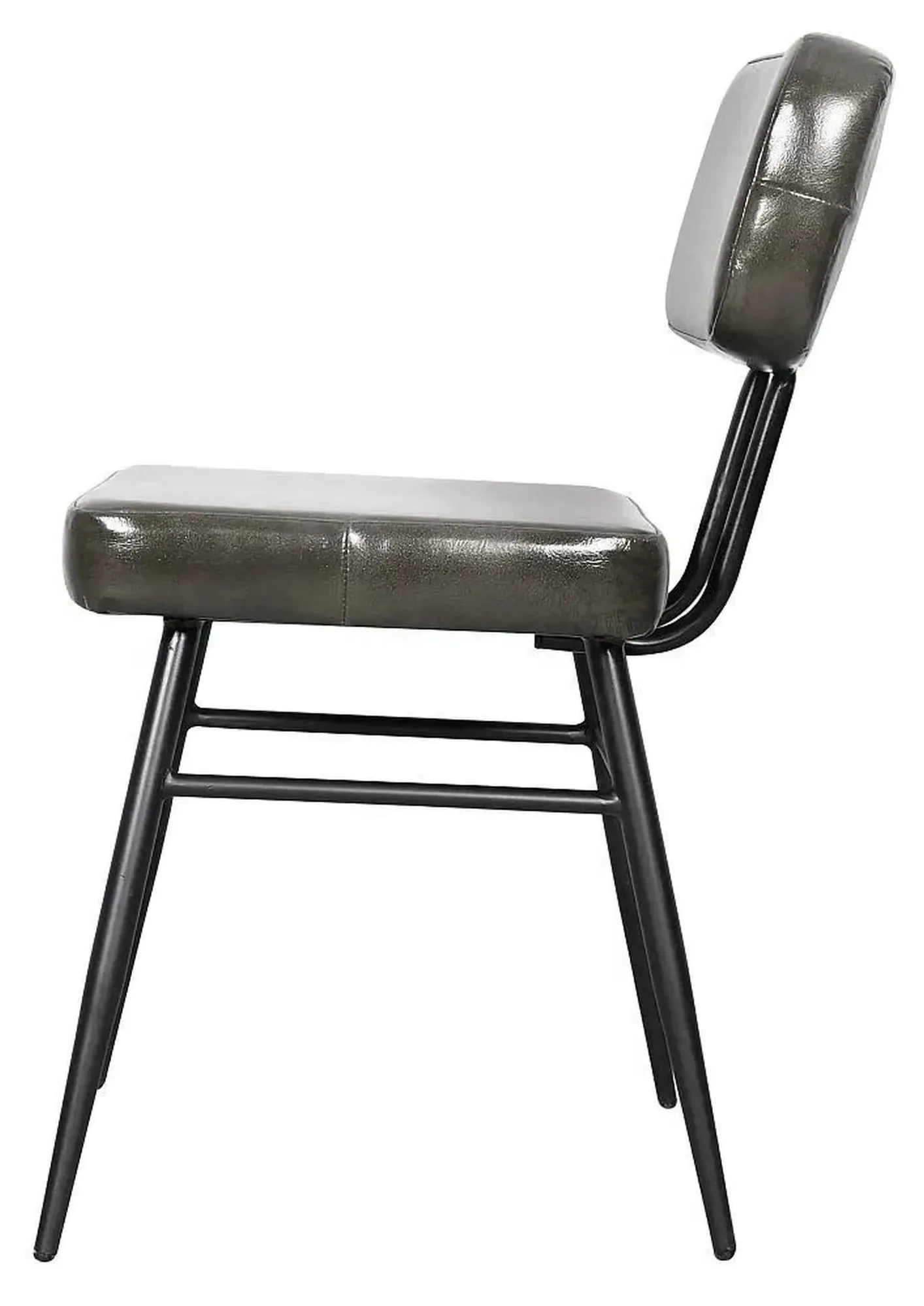 Louise Dining Chair - Bottle Green, Leather