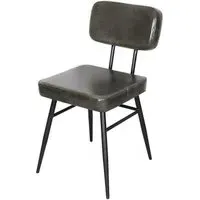 Louise Dining Chair - Bottle Green, Leather