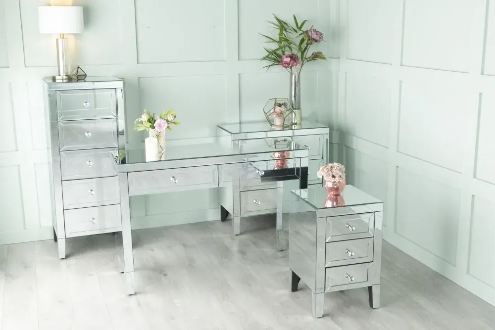 Lucia 3 Drawer Small Chest - Mirrored