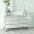 Lucia Mirrored 6 Drawer Wide Chest - Mirrored
