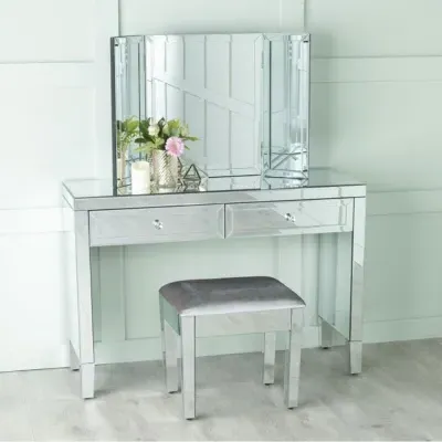 Lucia Mirrored Dressing Table - Mirrored image