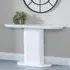 Luxor Oval Console Table with Fluted Base - White, Melamine
