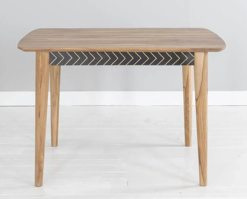 Luxuria Rectangular Dining Table - Dark Walnut, Sheesham Wood