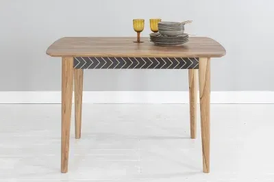 Luxuria Rectangular Dining Table - Dark Walnut, Sheesham Wood image