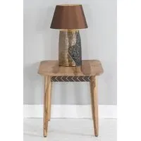 Luxuria Square End Table - Dark Walnut, Sheesham