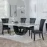 Madrid Dining Set with Cadiz Chair - White, Black Leather