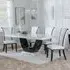 Madrid Dining Set with Cadiz Chair - White, Marble