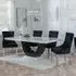 Madrid Dining Set with Lion Knocker Chairs - White, Marble