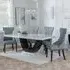 Madrid Dining Set with Mimi Chair - White, Marble