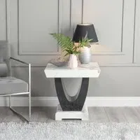Madrid Square Side Table - White, Marble