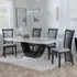 Madrid White Marble Dining Set with Athena Chairs - White