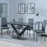 Maldon Dining Set with Metro Chairs - Black, Ceramic