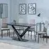 Maldon Dining Set with Metro Chairs - Black, Ceramic