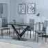 Maldon Rectangular Dining Set - Dark Grey, Ceramic