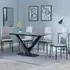 Maldon Rectangular Dining Set - Grey, Ceramic