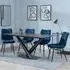 Maldon Rectangular Dining Set with Corona Chairs - Black, Ceramic