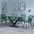 Maldon Rectangular Dining Set with Corona Chairs - Grey, Ceramic