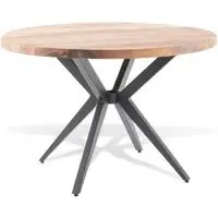 Merino 120cm Round Dining Table - Rustic, Acacia Wood