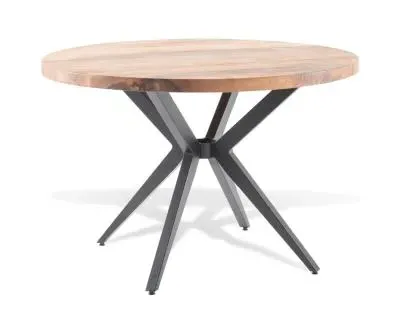 Merino 120cm Round Dining Table - Rustic, Acacia Wood image