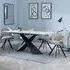 Merlin Ceramic Dining Set with Ion Swivel Chairs - Beige, Velvet