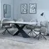 Merlin Ceramic Dining Set with Theo Swivel Chairs - White
