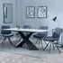 Merlin Dining Set with Boden Swivel Chairs - White, Ceramic