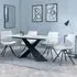 Merlin Dining Set with Boden Swivel Chairs - White, Ceramic