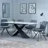 Merlin Dining Set with Boden Swivel Chairs - White, Ceramic