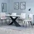 Merlin Dining Set with Corona Chairs - White, Ceramic