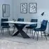 Merlin Dining Set with Corona Chairs - White, Ceramic