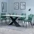Merlin Dining Set with Corona Chairs - White, Ceramic