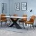 Merlin Dining Set with Darwin Chairs - White, Ceramic