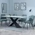 Merlin Dining Set with Darwin Chairs - White, Ceramic