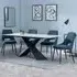 Merlin Dining Set with Peyton Chairs - White, Ceramic