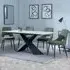 Merlin Dining Set with Peyton Chairs - White, Ceramic