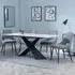 Merlin Dining Set with Peyton Chairs - White, Ceramic