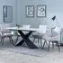 Merlin Dining Set with Swivel Chairs - Beige, Ceramic