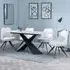 Merlin Dining Set with Swivel Chairs - Cream, Ceramic