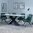 Merlin Dining Set with Swivel Chairs - Green, Ceramic